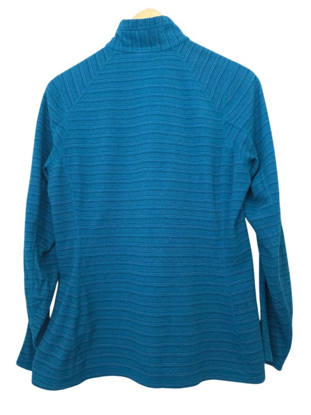 The North Face Polartec 1/4 Zip Blue Striped Lightweight Fleece Sweatshirt M - Picture 2 of 10
